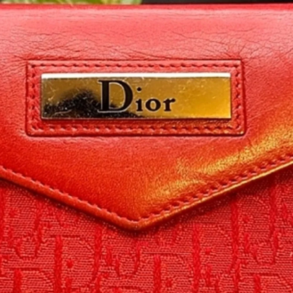 Beautiful Christian Dior Red Wallet !!